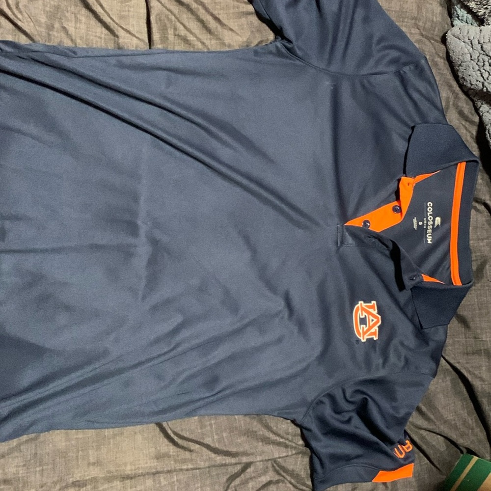 Colosseum Mens Small Auburn Tigers Football Polo